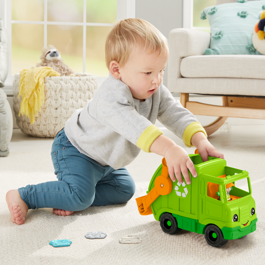Fisher-Price Little People Camion de Recyclage Musical, 5Éléments